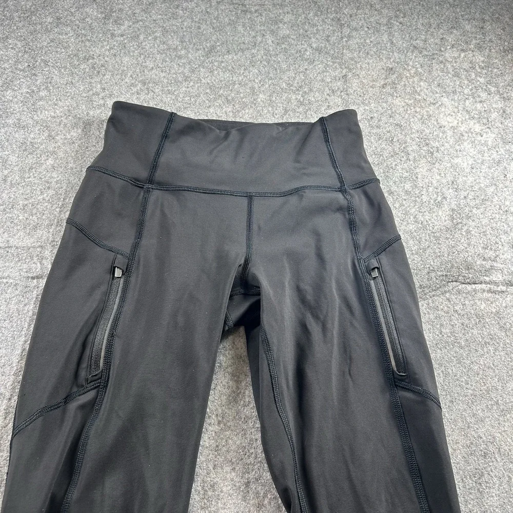 ATHLETA Rainier 7/8 Tight Women's XS Workout Run Winter Black Pockets - Picture 3 of 10